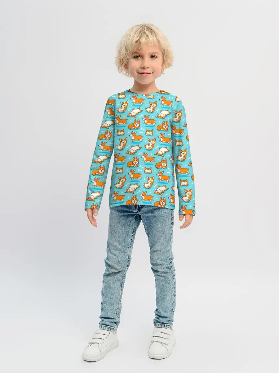 Детский лонгслив / Корги