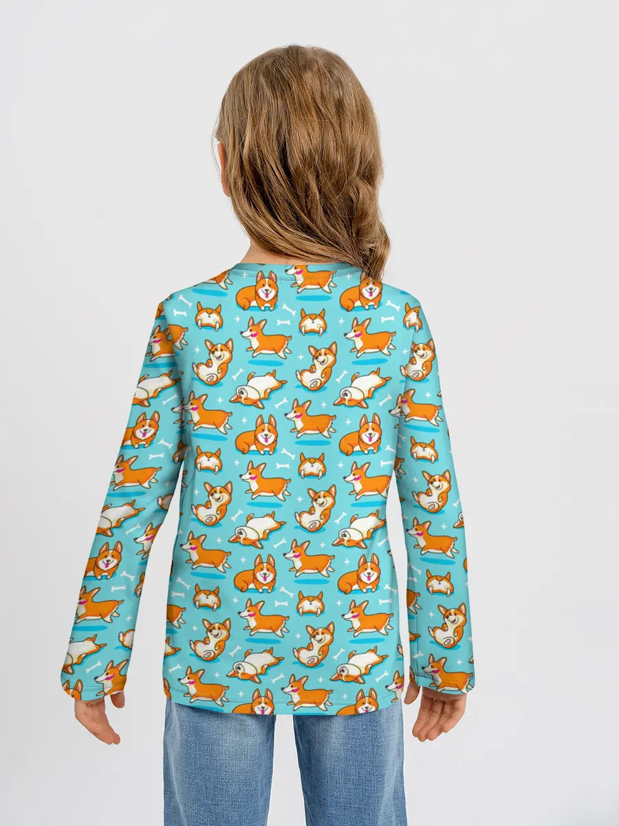 Детский лонгслив / Корги
