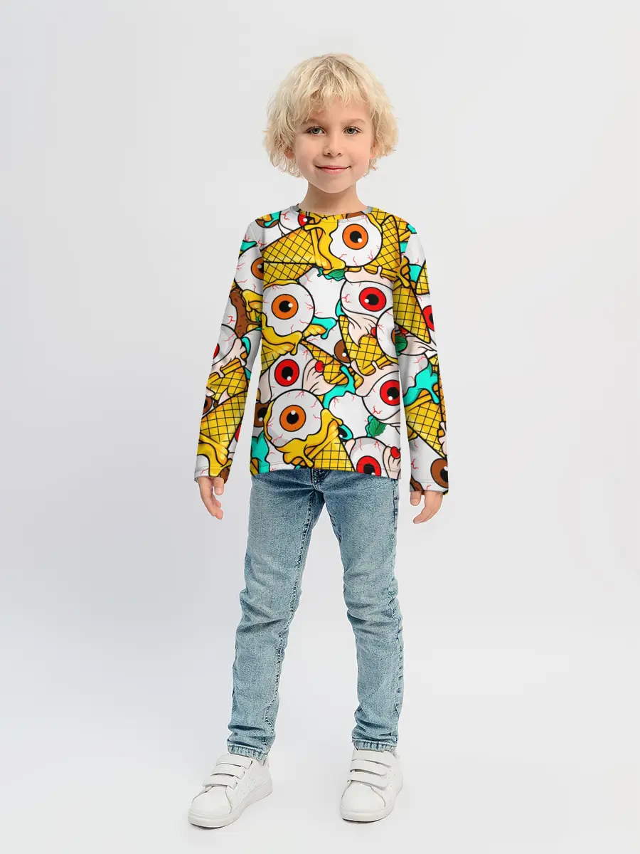 Детский лонгслив / Морожки с глазами