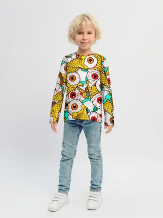 Детский лонгслив / Морожки с глазами