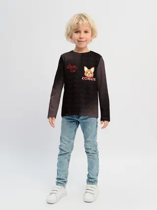 Детский лонгслив / Корги