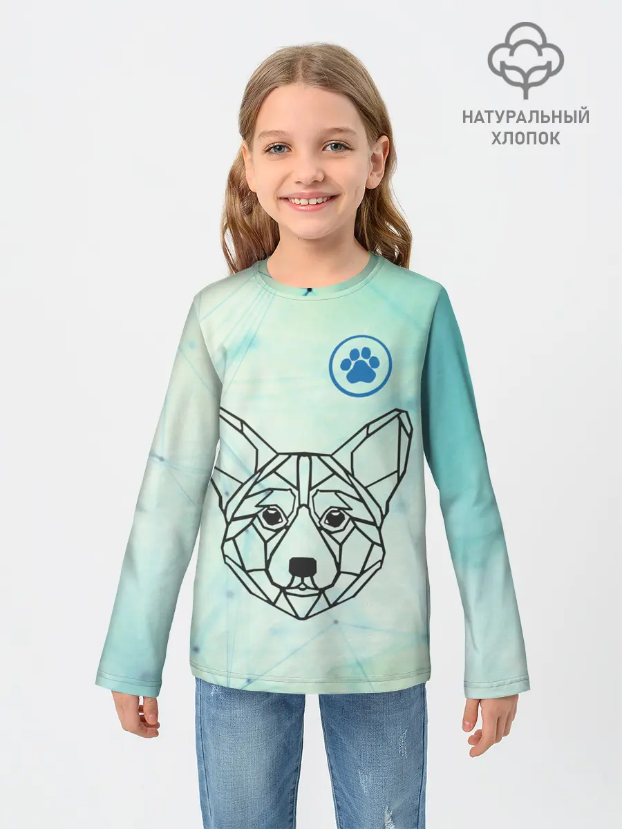 Детский лонгслив / Корги