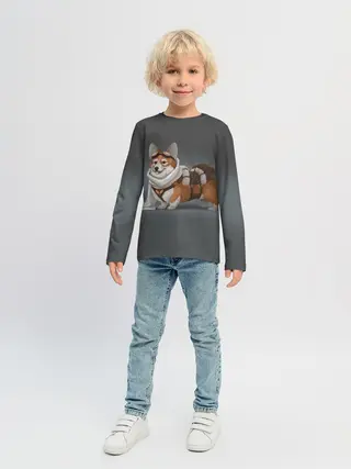 Детский лонгслив / КОРГИ ПИЛОТ