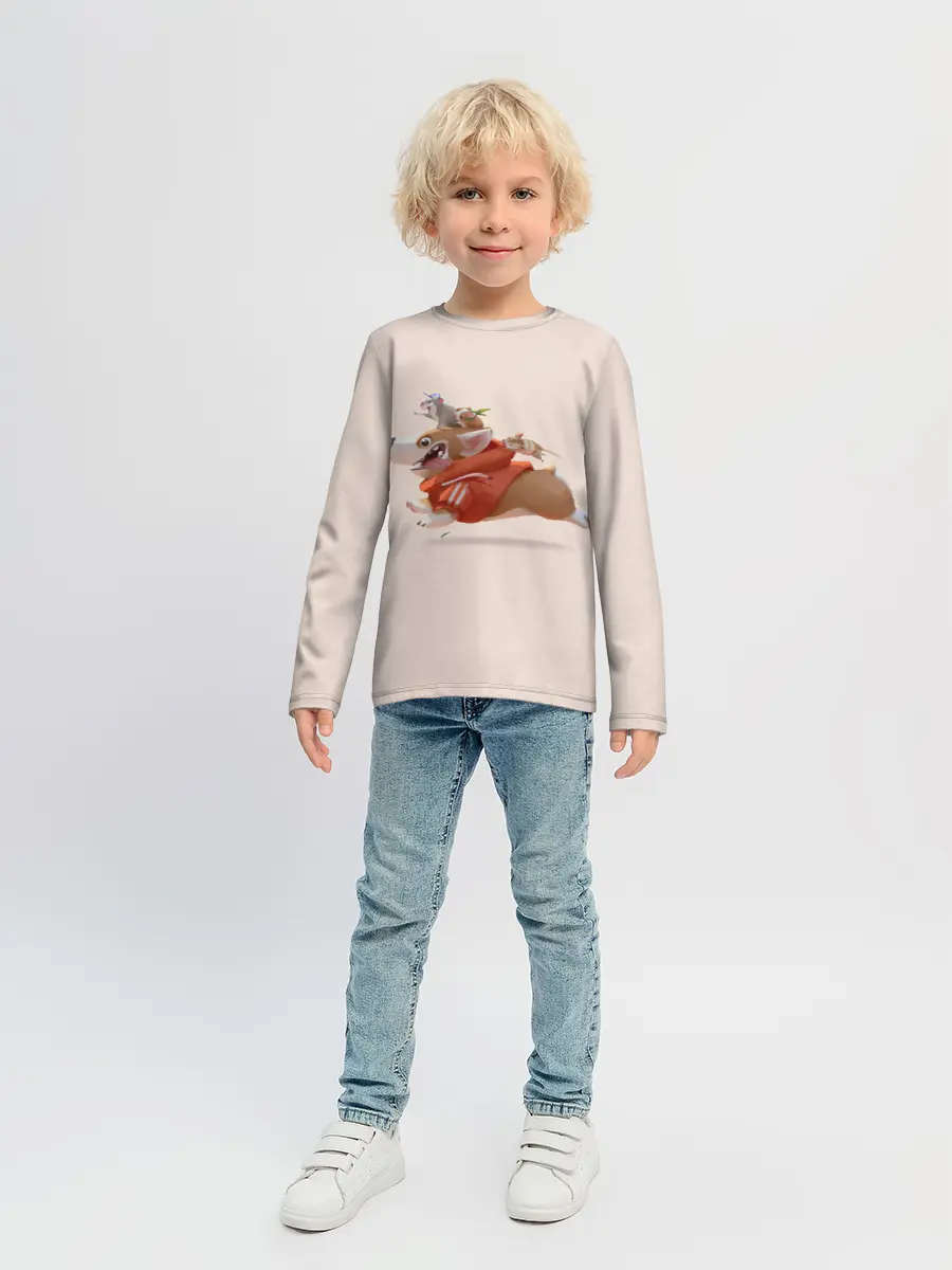 Детский лонгслив / КОРГИ И МЫШАТА