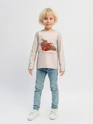 Детский лонгслив / КОРГИ И МЫШАТА