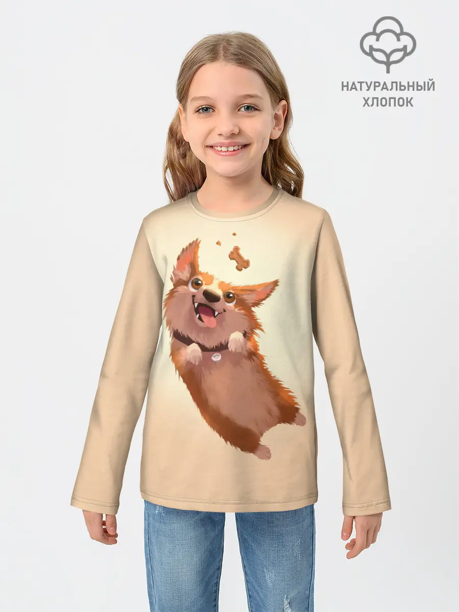Детский лонгслив / КОРГИ