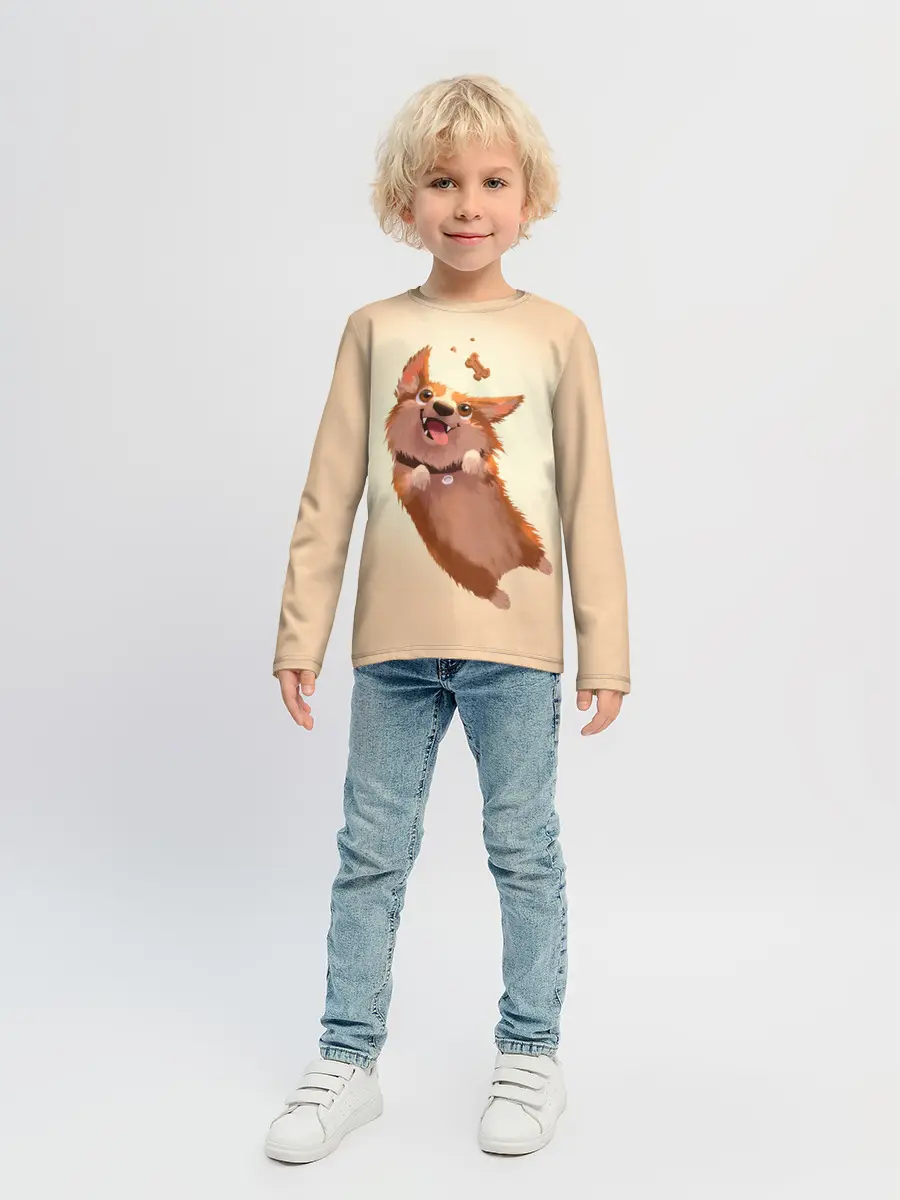 Детский лонгслив / КОРГИ