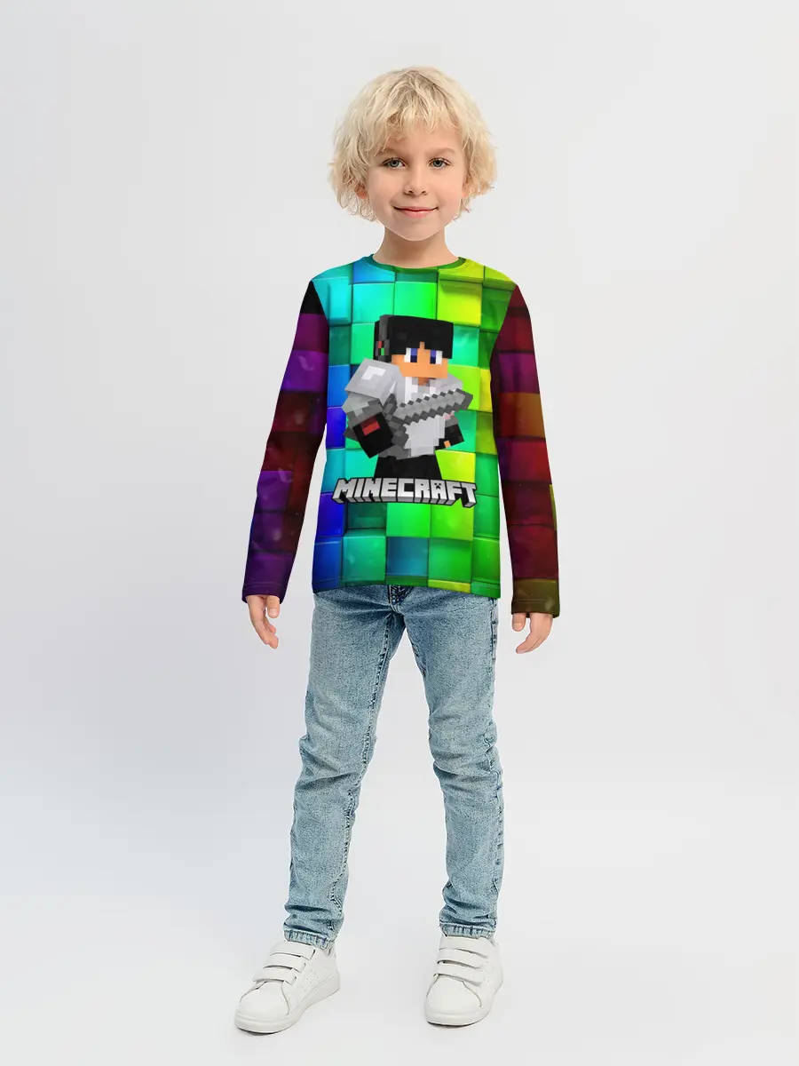 Детский лонгслив / Minecraft / Майнкрафт
