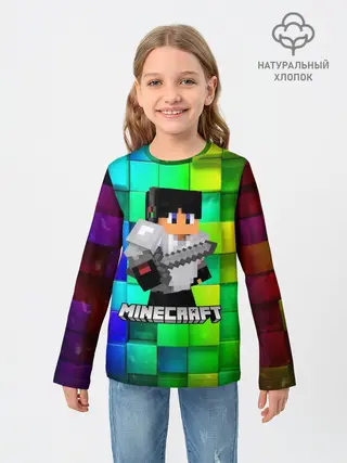 Детский лонгслив / Minecraft / Майнкрафт