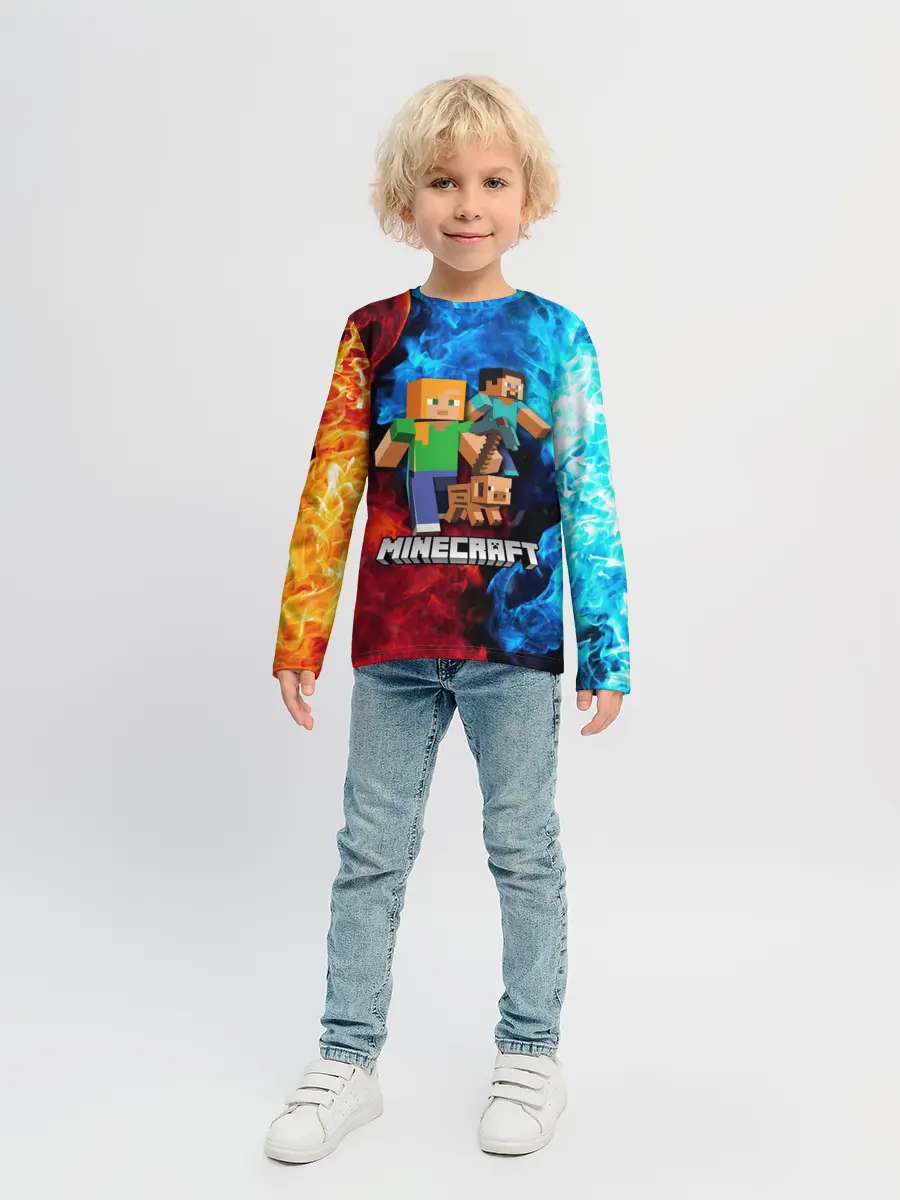 Детский лонгслив / Minecraft / Майнкрафт