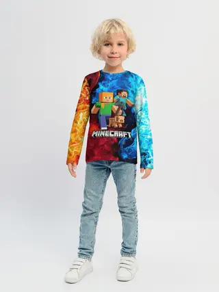 Детский лонгслив / Minecraft / Майнкрафт