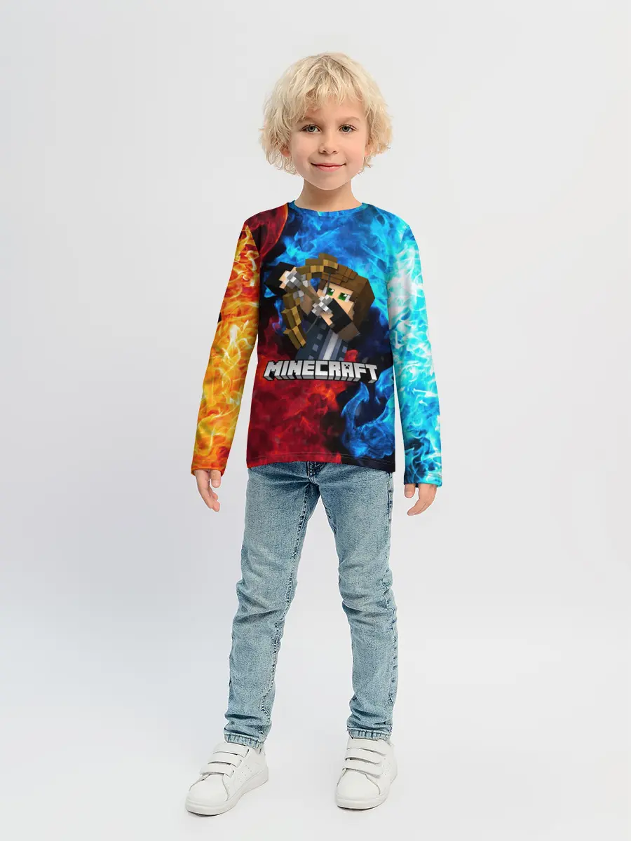Детский лонгслив / Minecraft / Майнкрафт