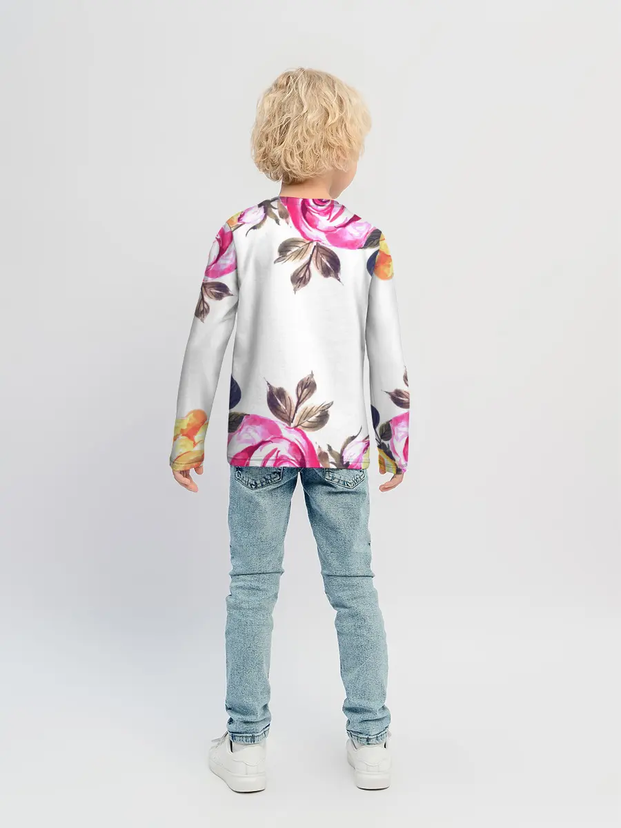 Детский лонгслив / Розы