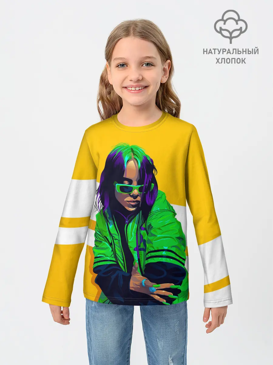 Детский лонгслив / Green Eilish