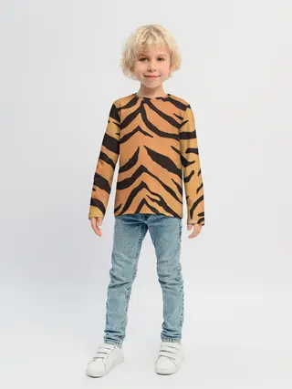 Детский лонгслив / Тигриный камуфляж