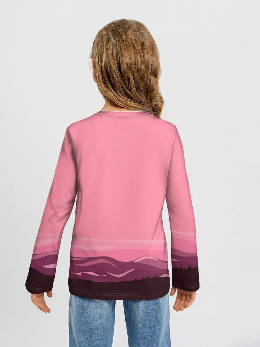 Детский лонгслив / фламинго