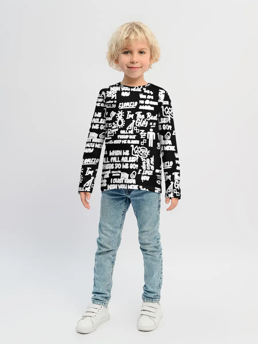 Детский лонгслив / BILLIE EILISH BLACK