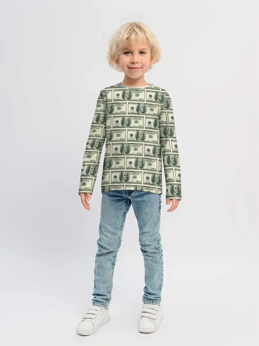 Детский лонгслив / Денежная тема