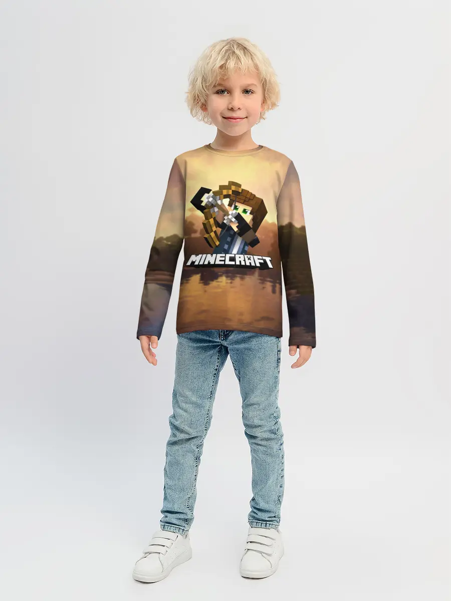 Детский лонгслив / Майнкрафт