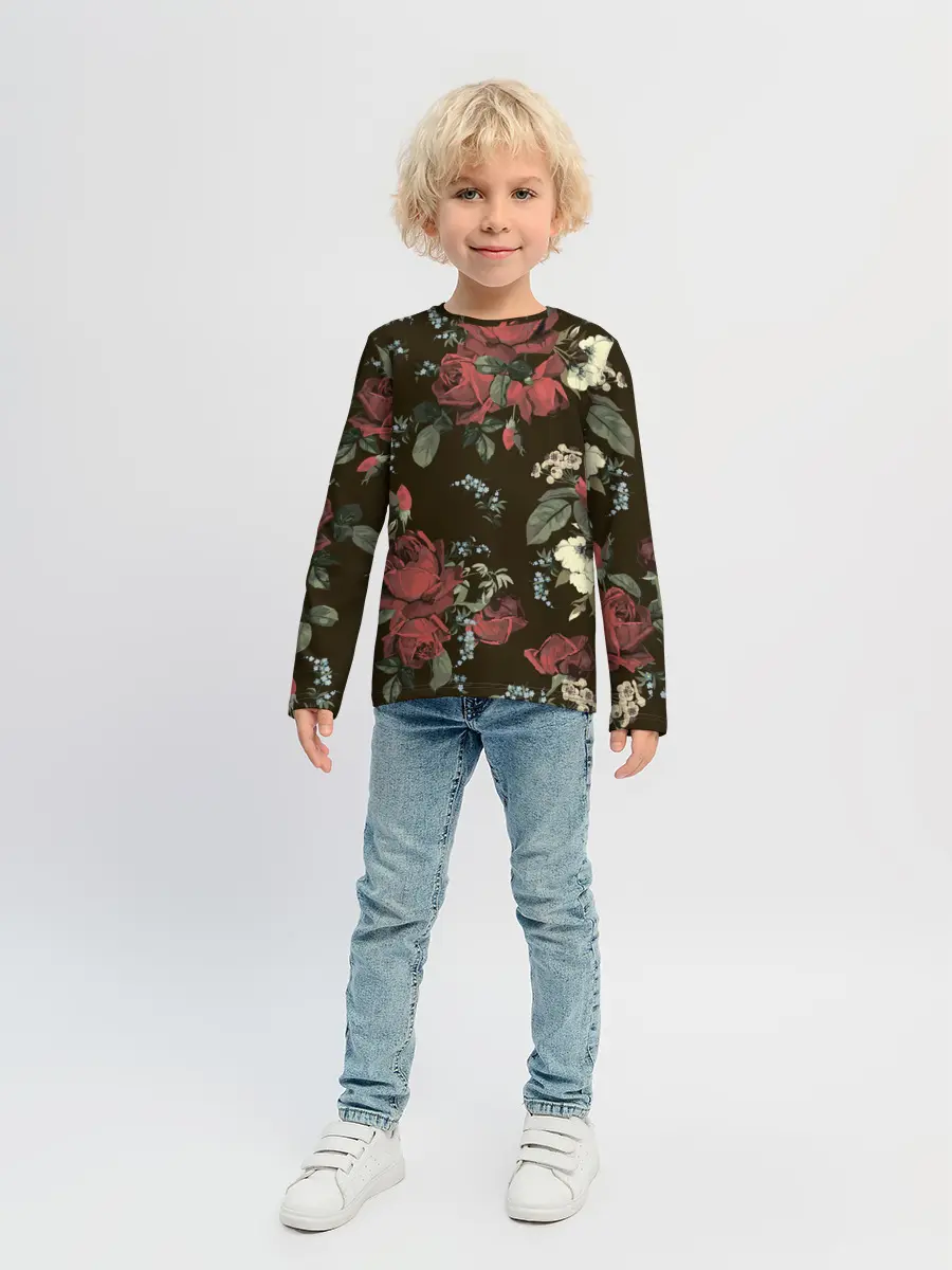 Детский лонгслив / Букет роз