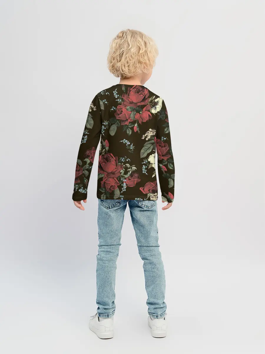 Детский лонгслив / Букет роз