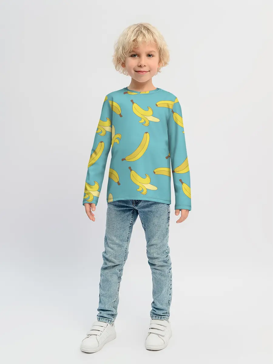 Детский лонгслив / Банановый дождь