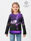 Детский лонгслив / Кот и Молнии