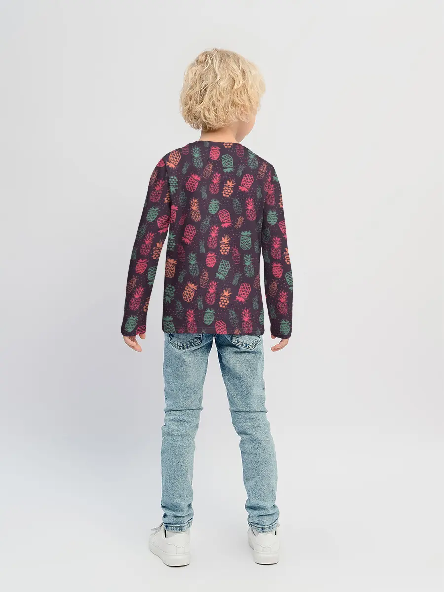 Детский лонгслив / Ананасовый экспресс