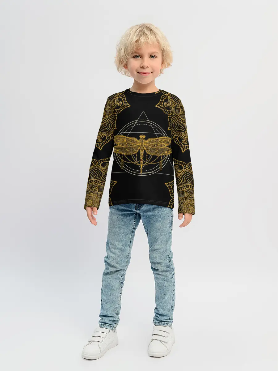 Детский лонгслив / Golden dragonfly