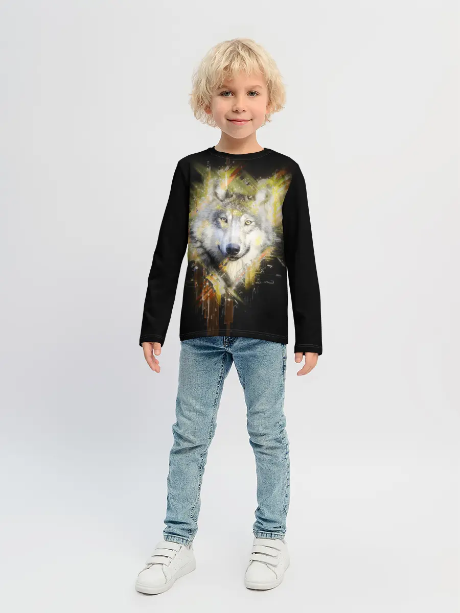 Детский лонгслив / Волчий тотем