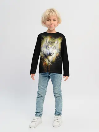Детский лонгслив / Волчий тотем