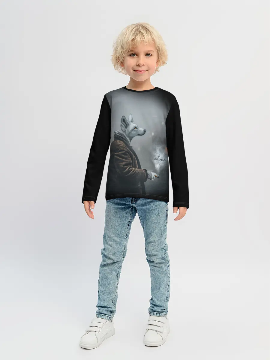 Детский лонгслив / Одинокий волк