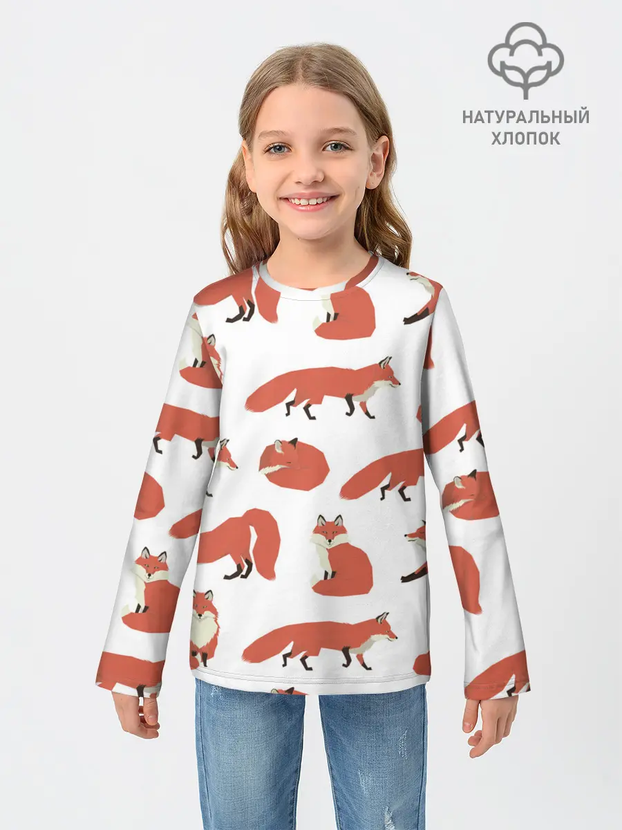 Детский лонгслив / Лисий хвост