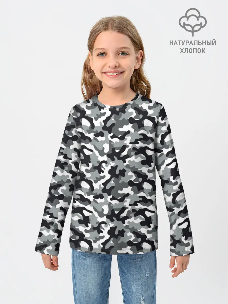 Детский лонгслив / Камуфляж