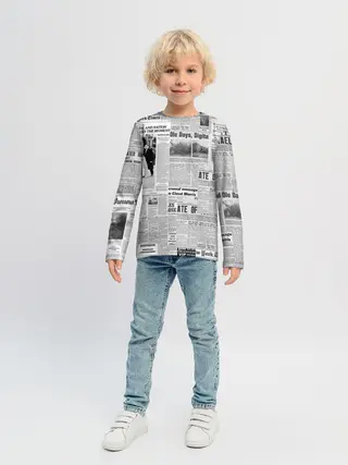 Детский лонгслив / Газета Newspaper