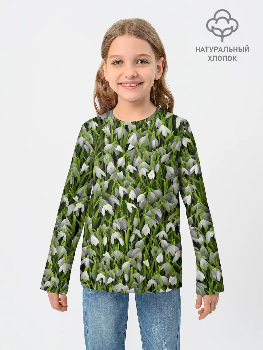 Детский лонгслив / Подснежники