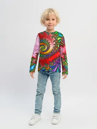 Детский лонгслив / ФРАКТАЛЬНЫЙ УЗОР