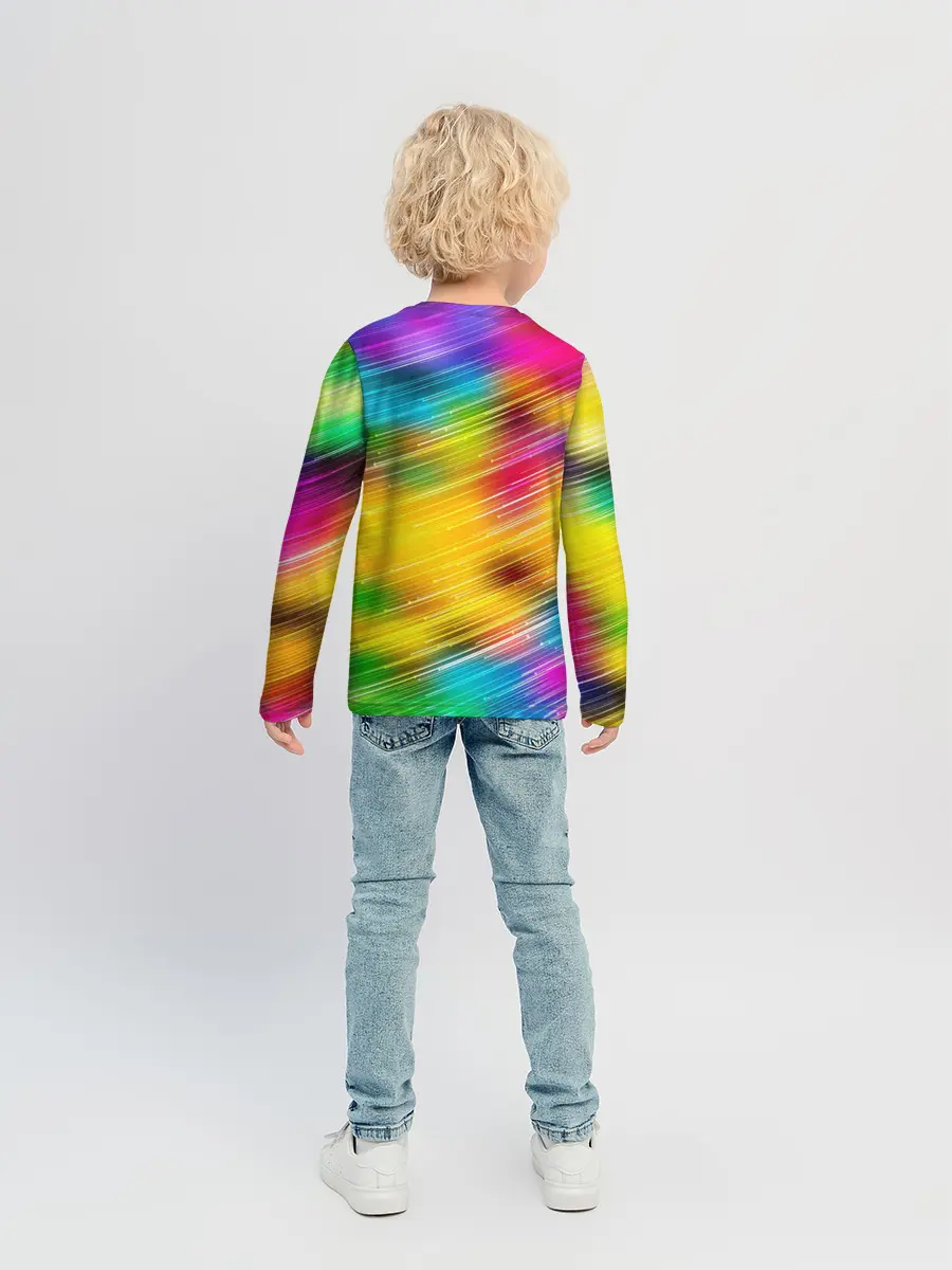 Детский лонгслив / Радужный звездопад