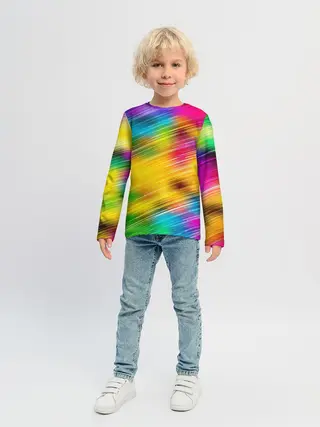 Детский лонгслив / Радужный звездопад