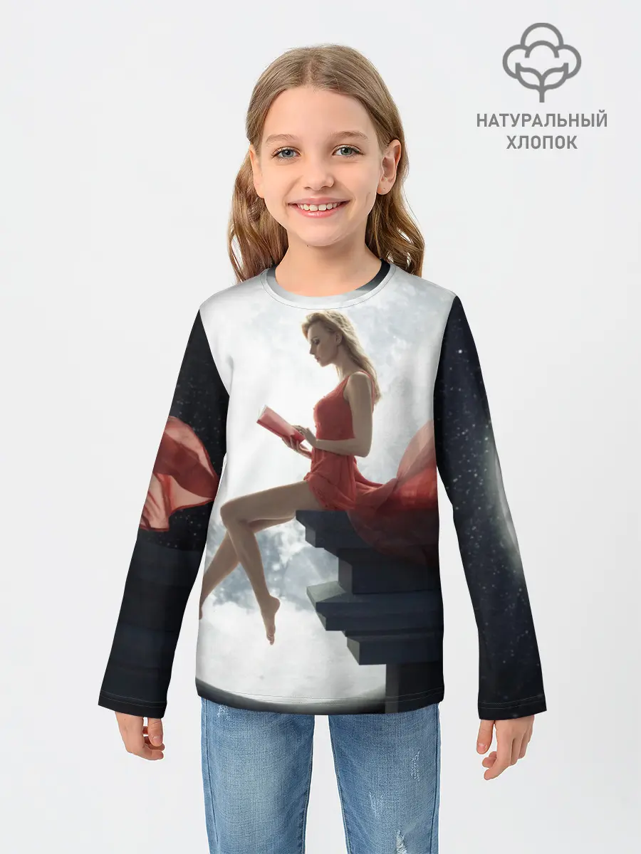 Детский лонгслив / На Луне