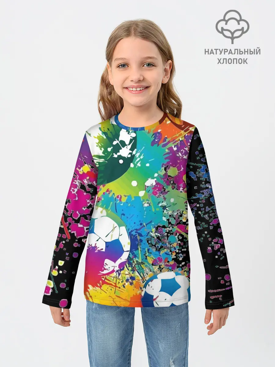 Детский лонгслив / Football Paints
