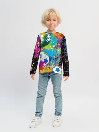 Детский лонгслив / Football Paints