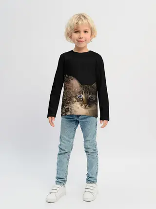 Детский лонгслив / Disintegrating Cat