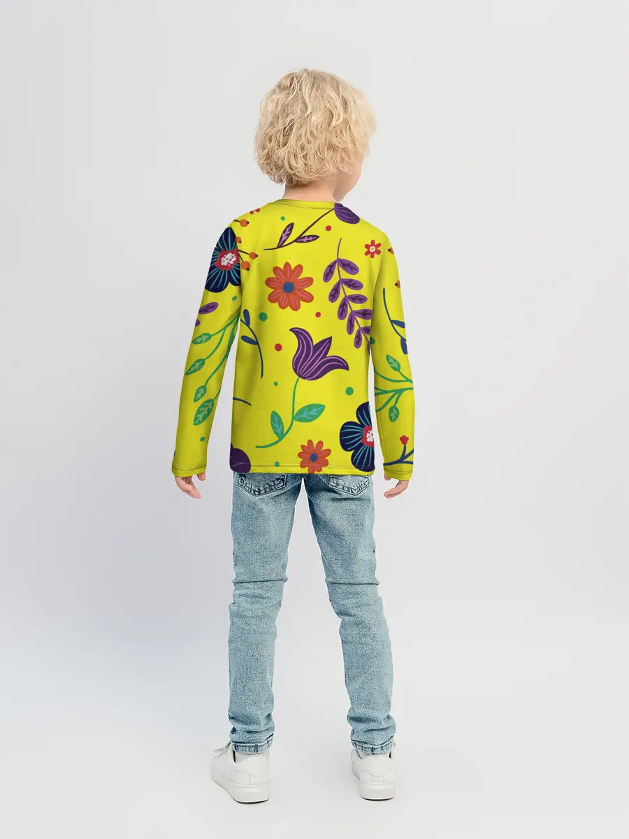 Детский лонгслив / Цветочный микс