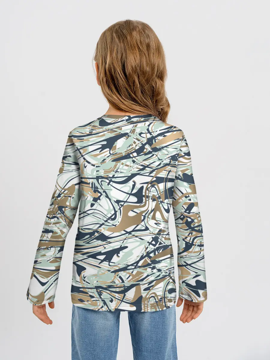 Детский лонгслив / Узор красками