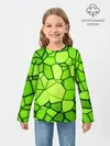 Детский лонгслив / Зеленая мозаика
