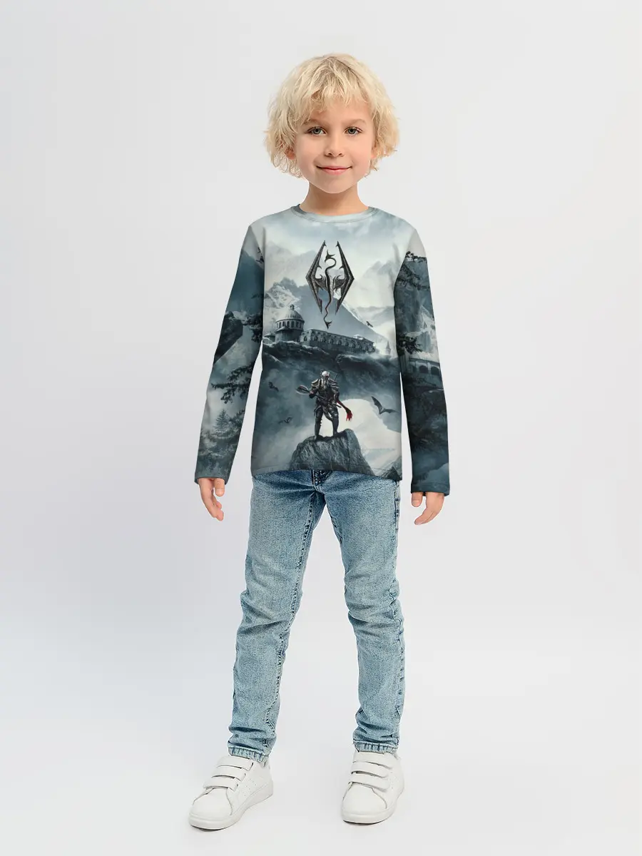 Детский лонгслив / Skyrim Warrior