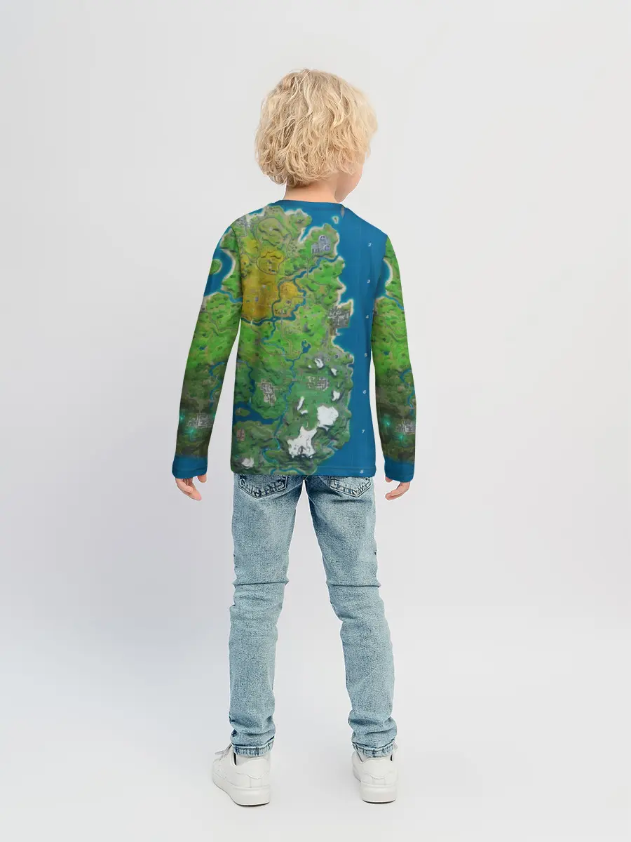 Детский лонгслив / Fortnite карта