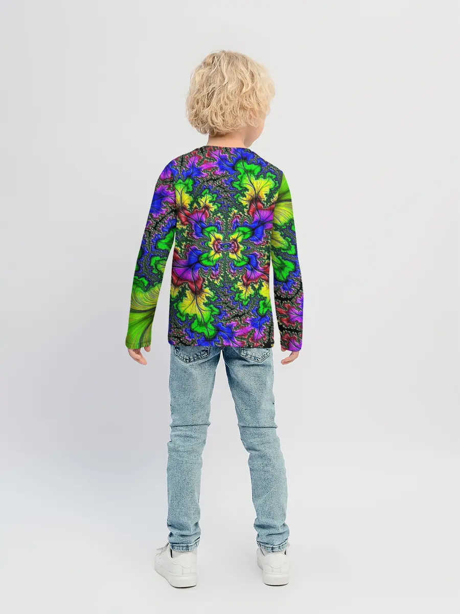 Детский лонгслив / НЕОНОВЫЙ ЦВЕТОК