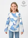 Детский лонгслив / Косяк китов